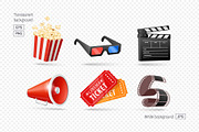 Cinema & Movie Icons (EPS+PNG+JPG), an Object Graphic by LoopAll (Thumbnail 3 of 3)