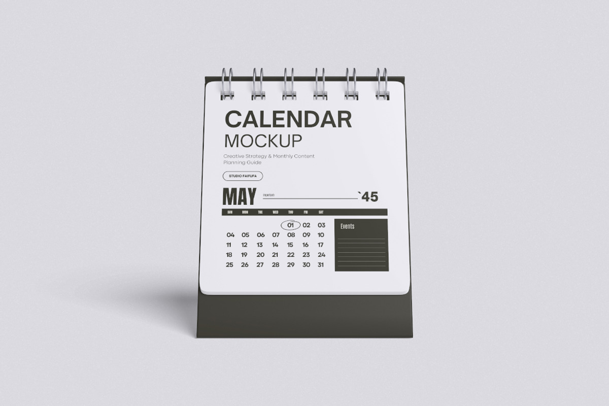Calendar Mockup, an Advertising Mockup by Pikachudesign (Photo 2 of 5)