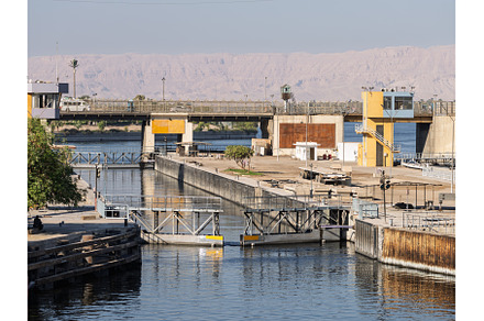 Approaching the lock gates of the