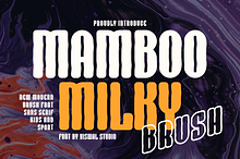 MAMBOO MILKY BRUSH - Modern Font