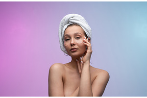 Young woman enjoying self-care, a Health & Medical Photo by volodymyrshtun13795