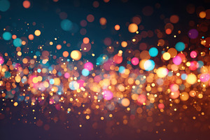 Colorful bokeh lights abstract background, an Abstract Photo by AlyaAnd