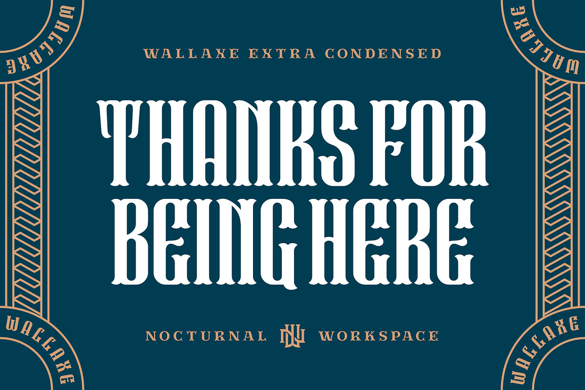 Wallaxe Extra Condensed, a Slab Serif Font by Nocturnal Workspace (Photo 9 of 9)