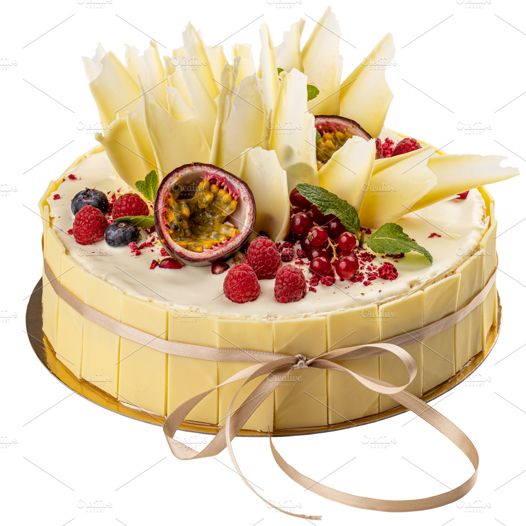 White chocolate cake, a Background Photo by Grafvision photography