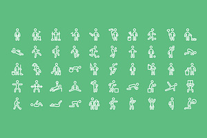 150 Pictograms In Outline