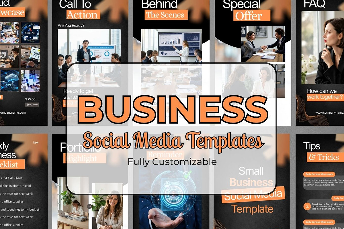 Business Social Media Templates Kit, a Social Media Template by Arslan (Photo 1 of 6)