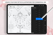 Procreate Ornament Tattoo Stamps, a Brush Add-On by DiBrush Studio (Thumbnail 2 of 9)