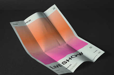 Poster Mockup with Folds, a Mockup by wavebreak