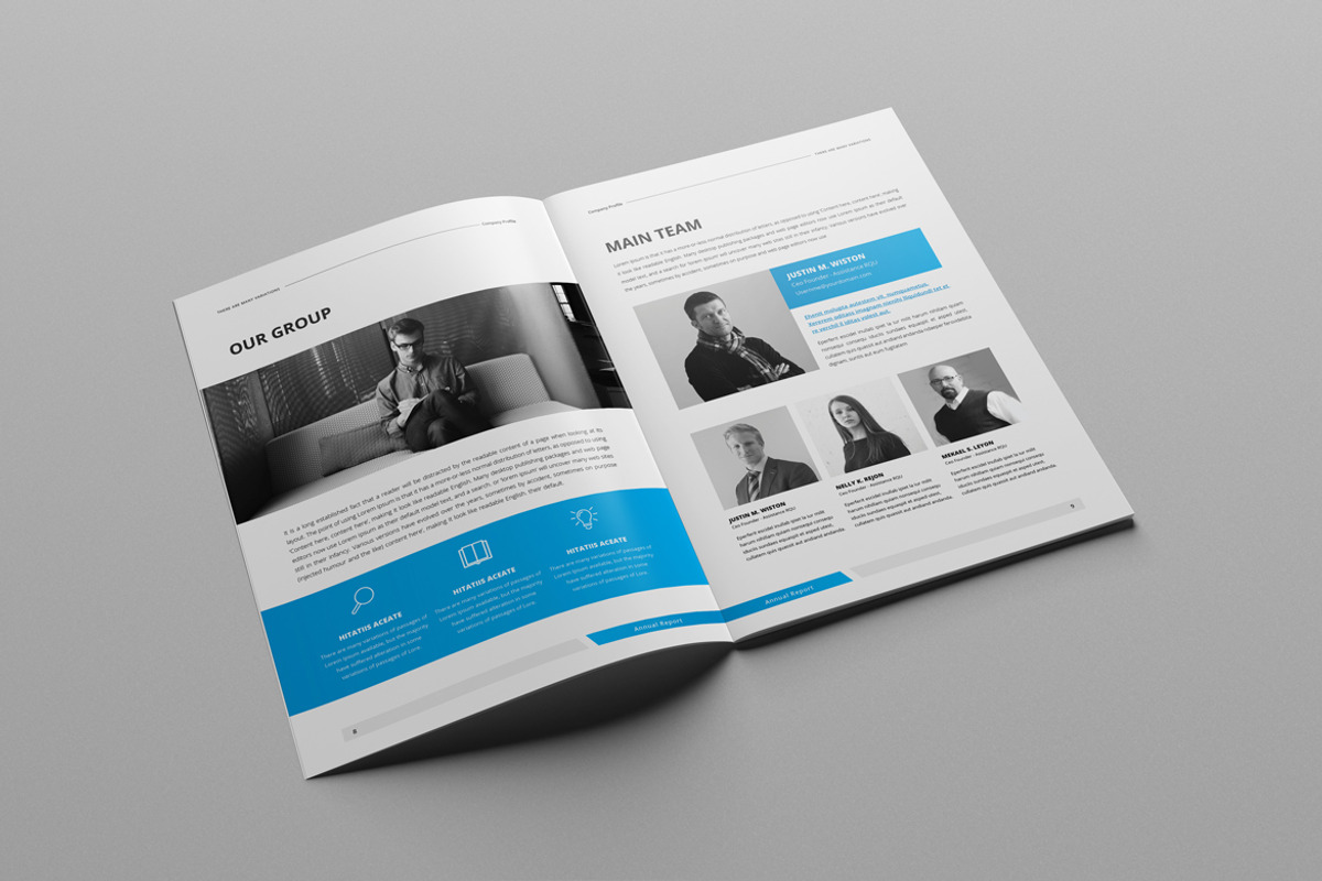 Blue Corporate Brochure, a Brochure Template by Pro-Gh (Photo 3 of 9)