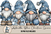 Adorable Blue Christmas Gnome, an Illustration by DreamArtGraphic (Thumbnail 1 of 4)