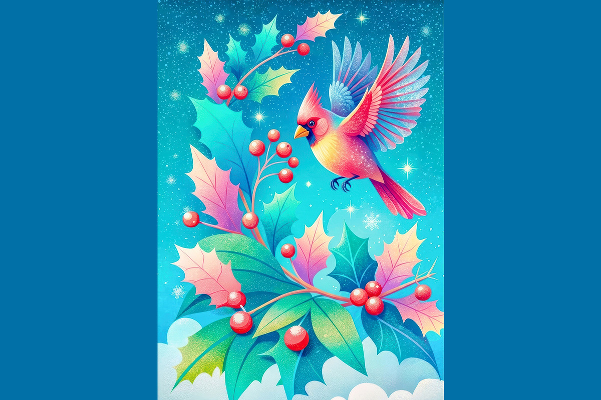Winter Cardinal Bird Illustrations, an Animal Illustration by StockVerse Creative (Photo 3 of 4)