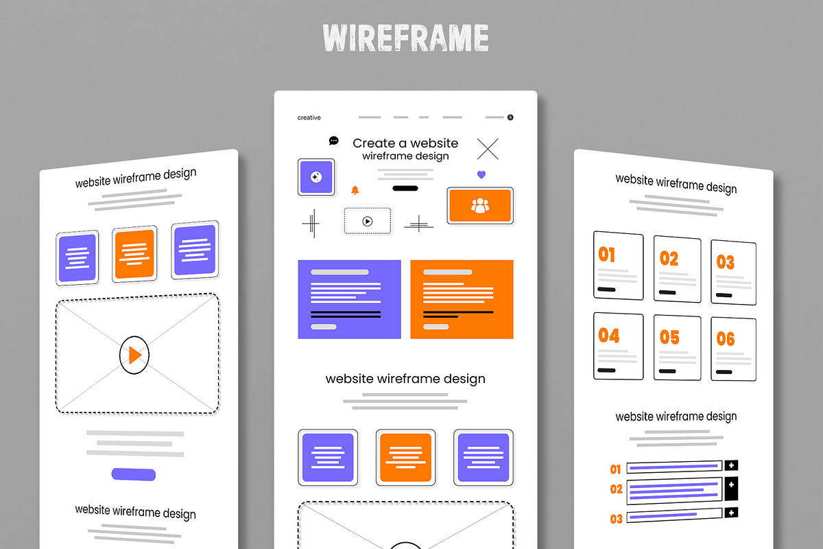 Website Wireframe Template UX UI