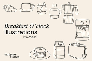 Breakfast O'clock Illustrations