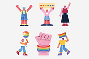 Pride LGBTQ Illustrations Set, a Person Illustration by studiogstock (Thumbnail 2 of 4)