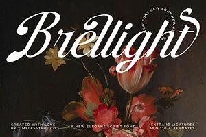 Brellight Elegant Script Font, a Script Font by timelesstype.co