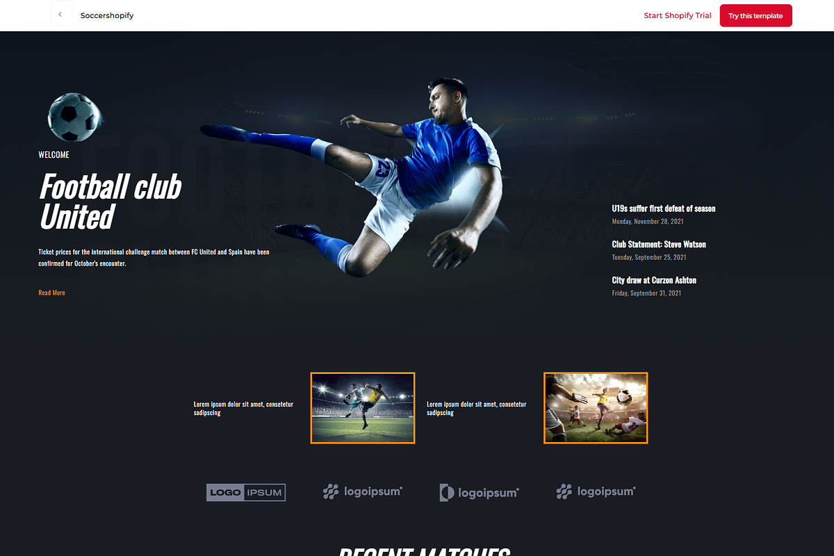 Soccershopify Store Shopify Template, a Shopify Template by LTheme
