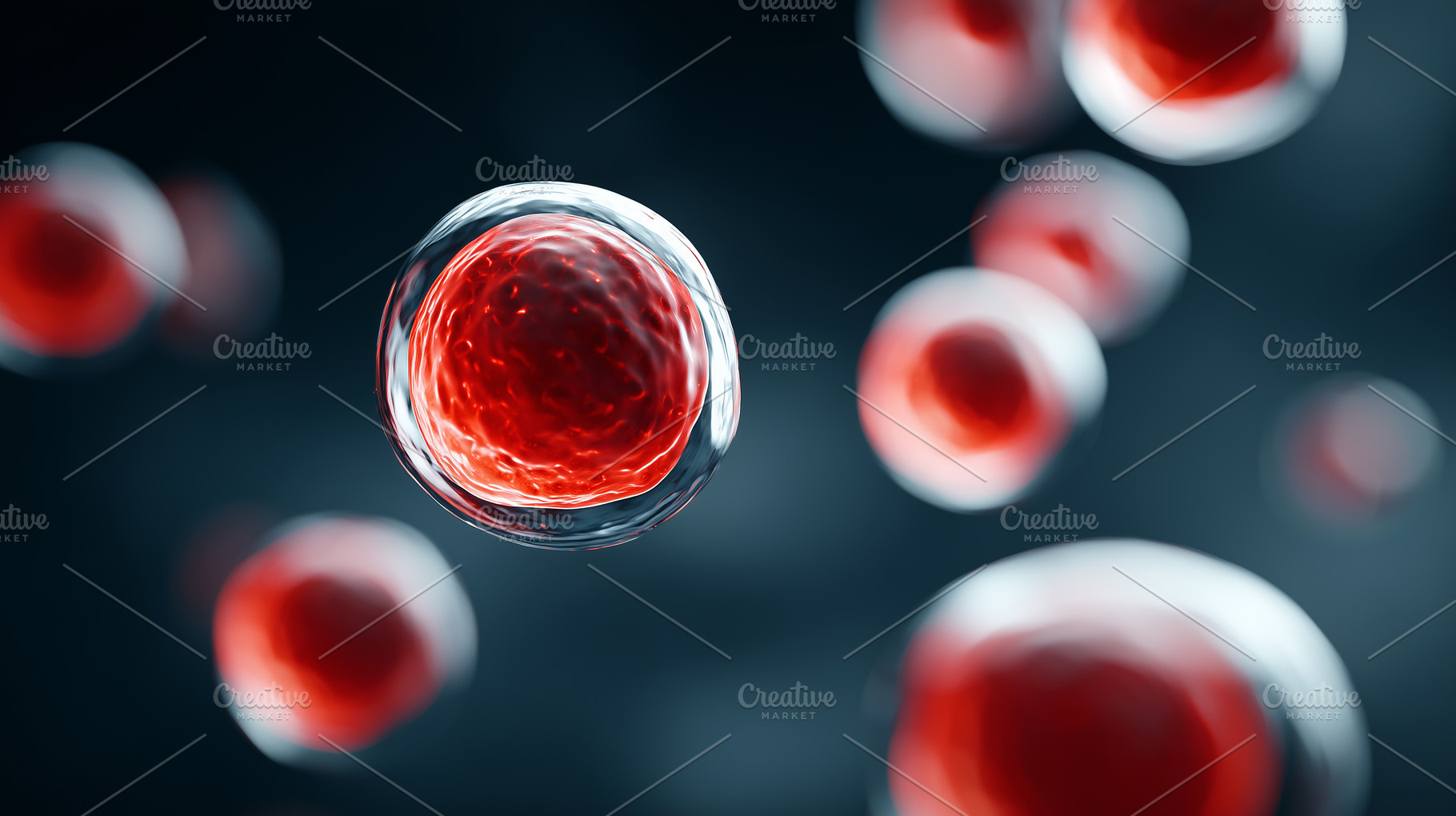 Red human cells floating against, a Health & Medical Photo by MistyDay