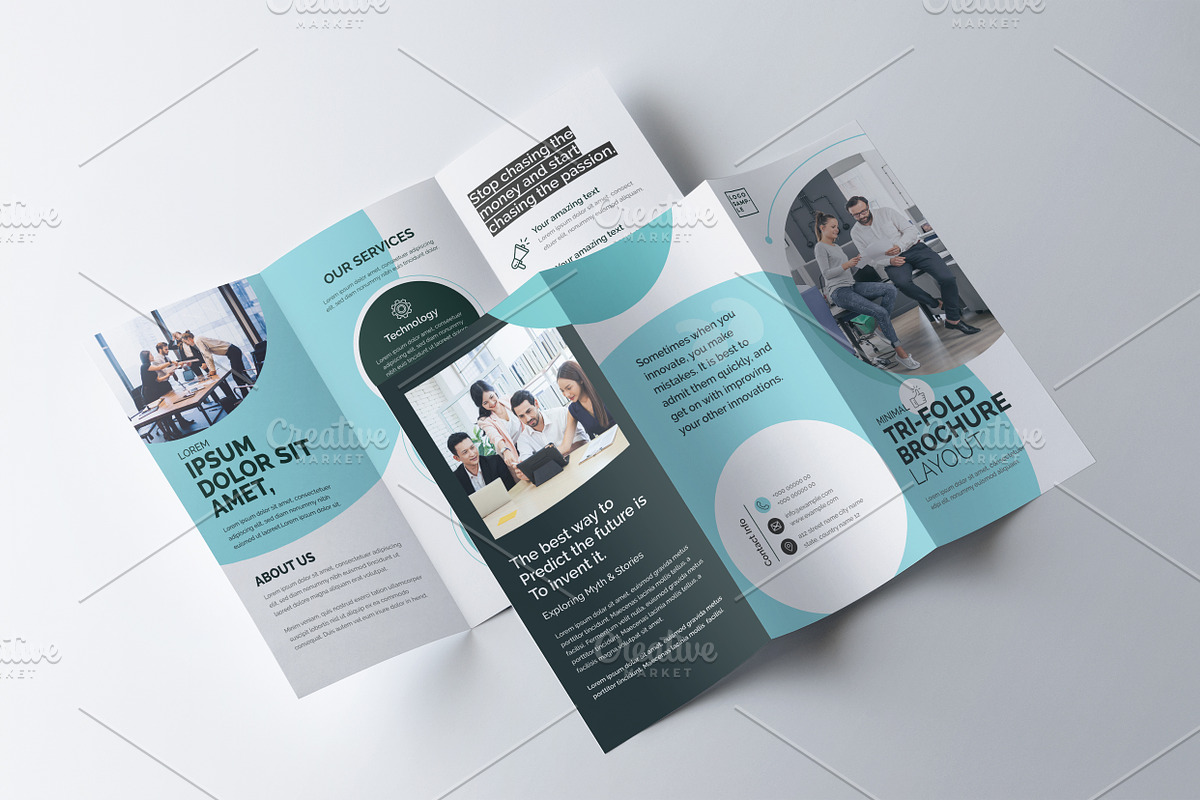 Corporate Trifold Brochure, a Brochure Template by Cristal Pioneer (Photo 2 of 4)
