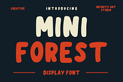 Mini Forest unique font, a Handwritten Font by Fourteen Letter (Thumbnail 1 of 7)