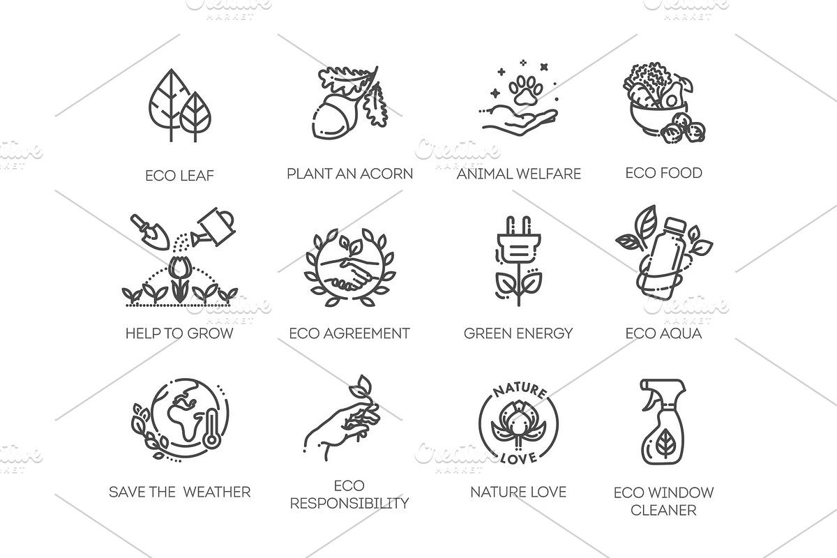 Ecological Succession Icons Pack, an Object Illustration by Tettygreen (Photo 3 of 3)