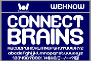 Connect Brains font, a Font by weknow (Thumbnail 1 of 9)