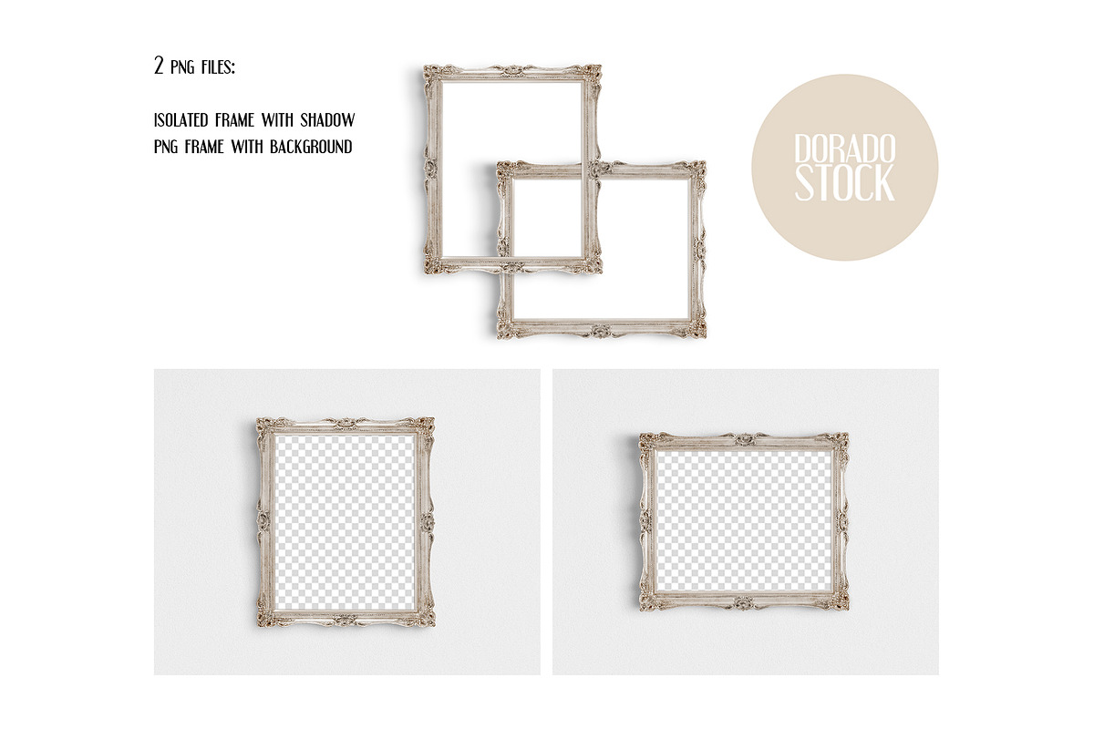 Isolated Old Frames Mockup, a Print Template by Dorado Stock (Photo 4 of 7)
