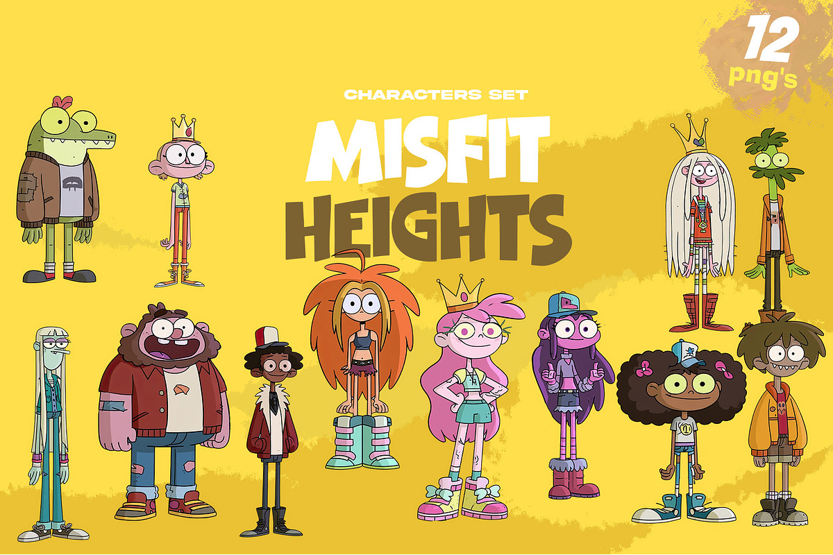 MISFIT HEIGHTS PNG SET, a Person Illustration by XiXong STUDIO (Photo 1 of 6)