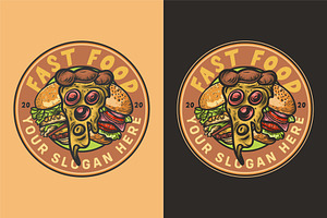Fast food Bakery vintage logo, a Branding & Logo Template by Billah Hub
