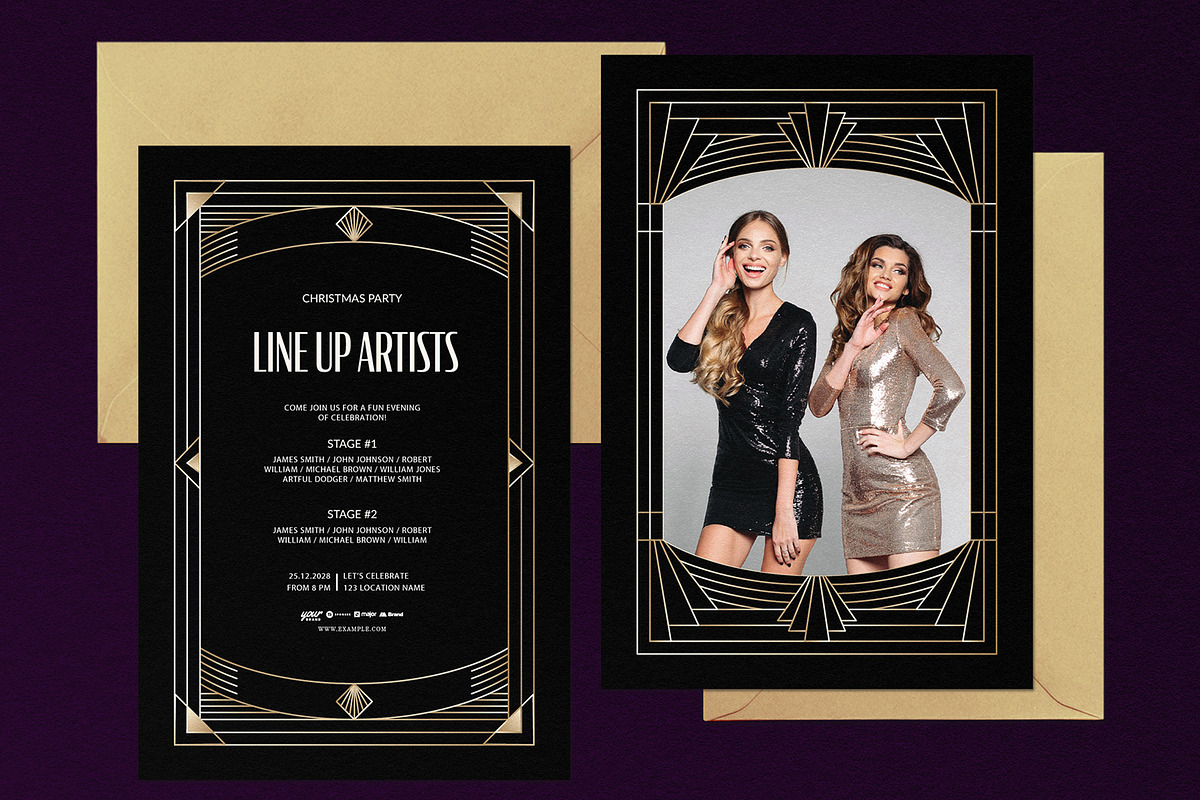 Art Deco Border & Frames, an Object Graphic by DesignerCandies (Photo 7 of 7)