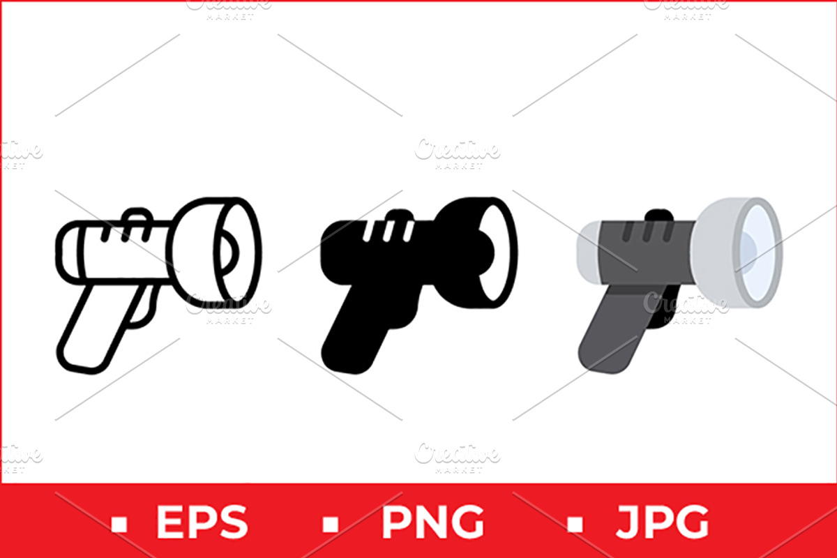 Handheld Flashlight Vector Icon Set, a Solid Icon by Artonix (Photo 1 of 2)