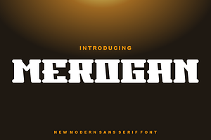 Merogan - Font, a Sans Serif Font by artchiles_design