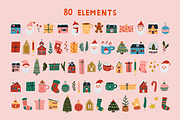 Cute Christmas vector clipart, a Decorative Illustration by viktoriiavk (Thumbnail 3 of 7)