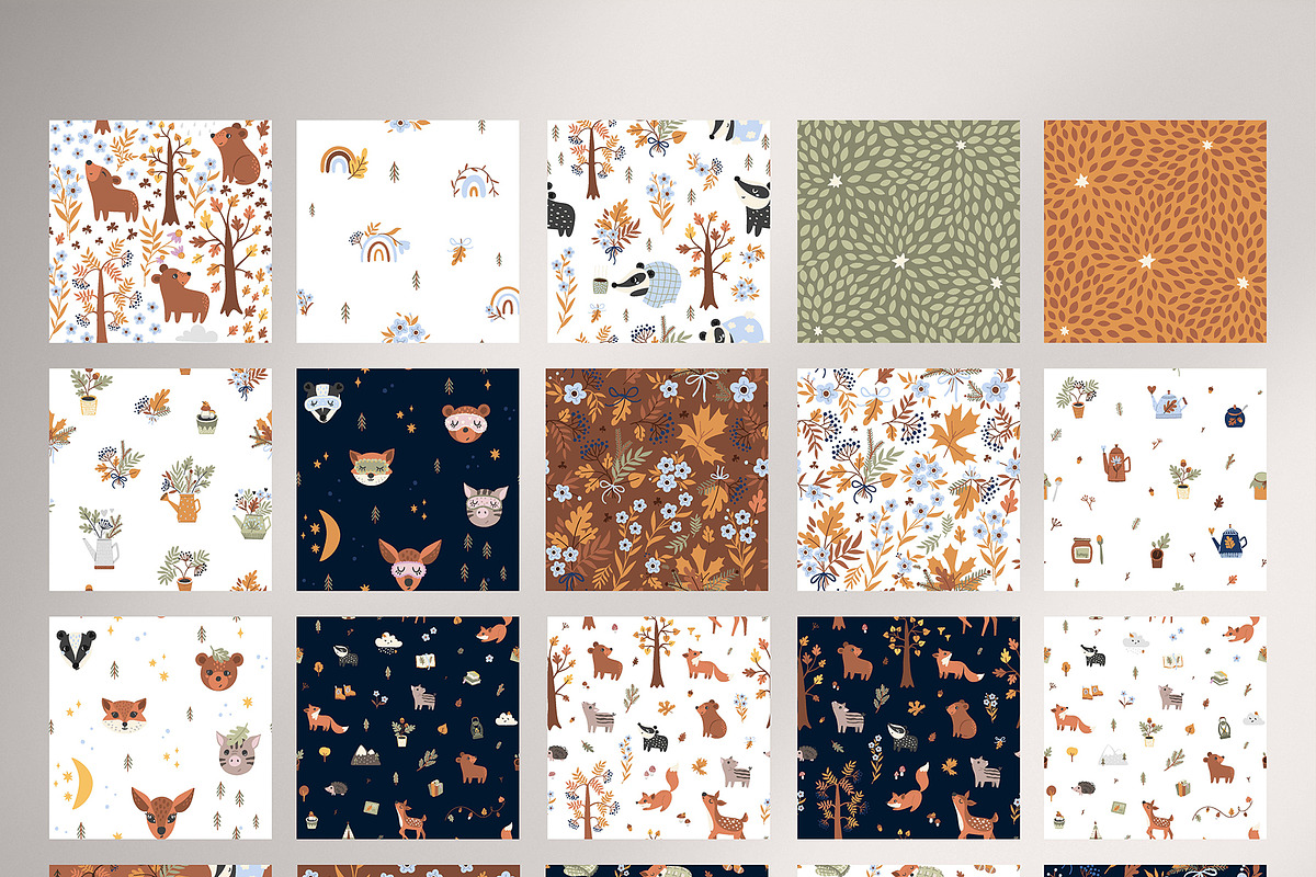 Autumn Baby Animals illustrations, an Animal Illustration by OxanaTally (Photo 12 of 17)