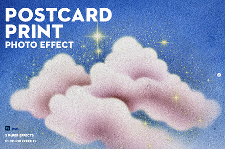 Postcard Print Photo Effect, a Texture Graphic by Freezerondigital