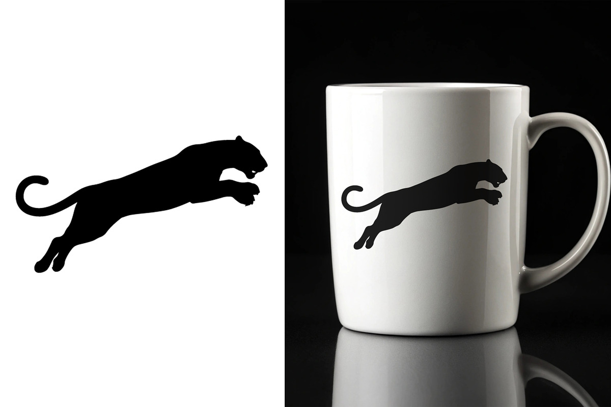 Jaguar Silhouette Vector Illustratio, an Animal Illustration by Unique Design Team