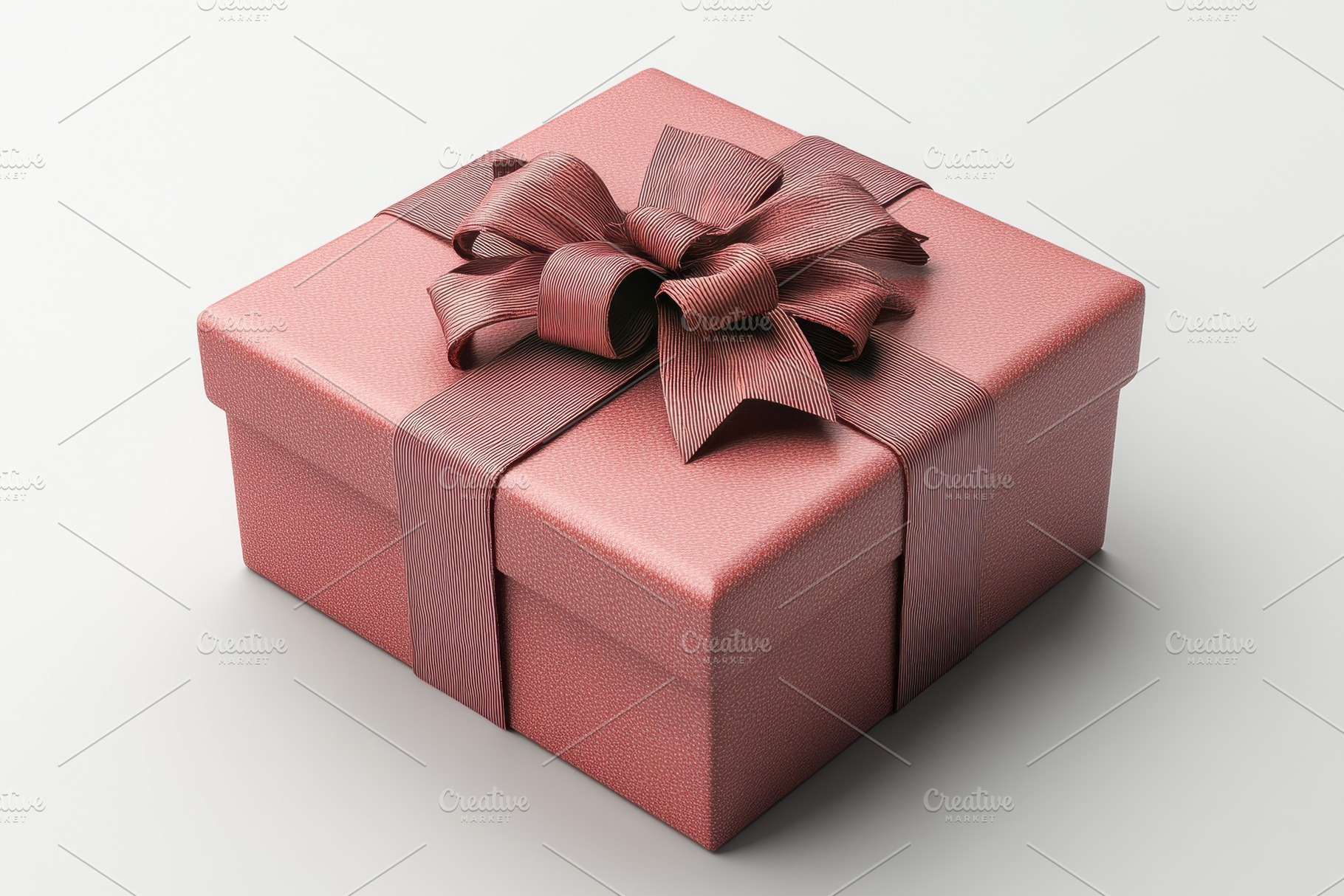 Gift box wrapped in pink paper with, a Photo by Tanuart