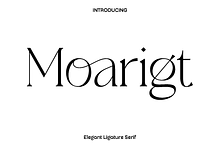 Moarigt Elegant Ligature Serif