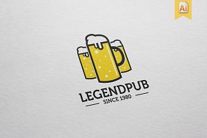 Legend Pub Logo Template