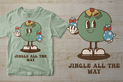 Christmas Mistletoe Vintage Cartoon, an Illustration by vectstudio (Thumbnail 5 of 5)