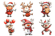 Quirky Funny Christmas Reindeer Clip, an Illustration by Daily.Designs (Thumbnail 4 of 5)