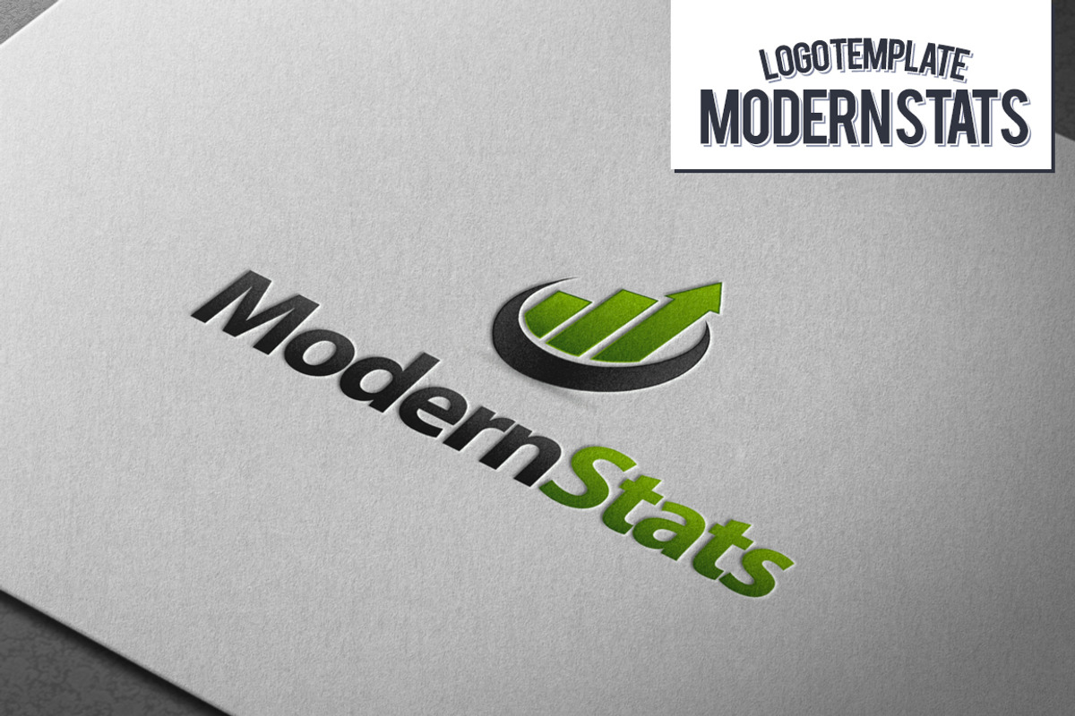 Modern Stats Logo, a Branding & Logo Template by Exit3