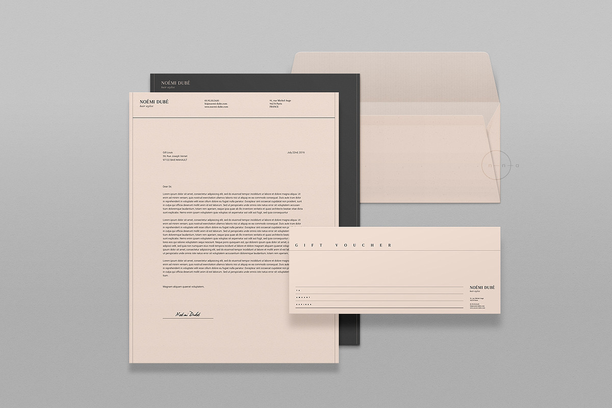 Brand Stationery Pack • Noémi, a Books & Magazine Mockup by Nonola (Photo 4 of 8)