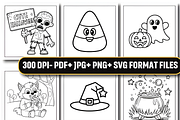 Bold & Easy Cute Halloween Coloring, a Seasonal Illustration by Design Station (Thumbnail 3 of 5)