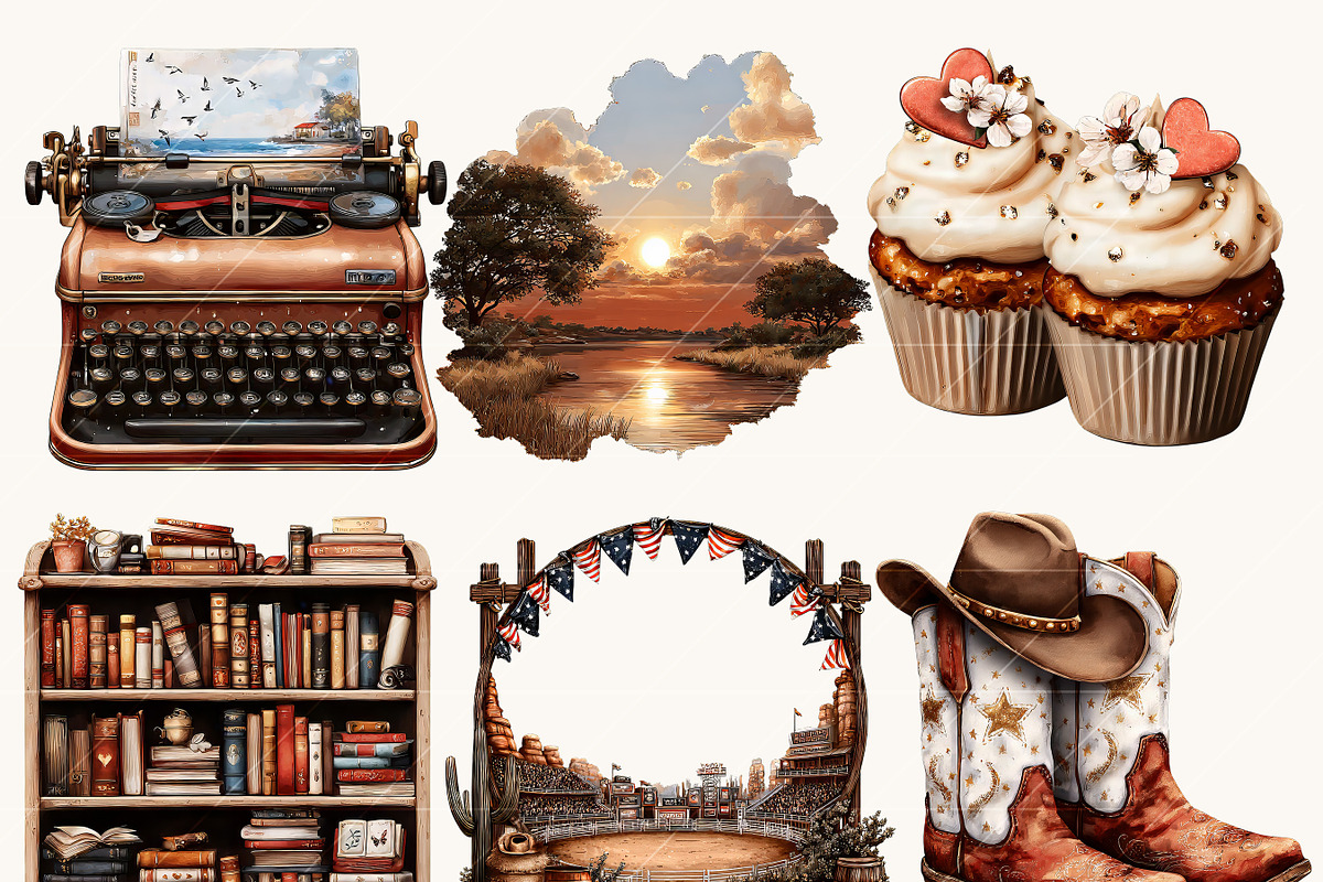 Modern Western Clipart Bundle, a Person Illustration by BusyDaydesign (Photo 6 of 9)