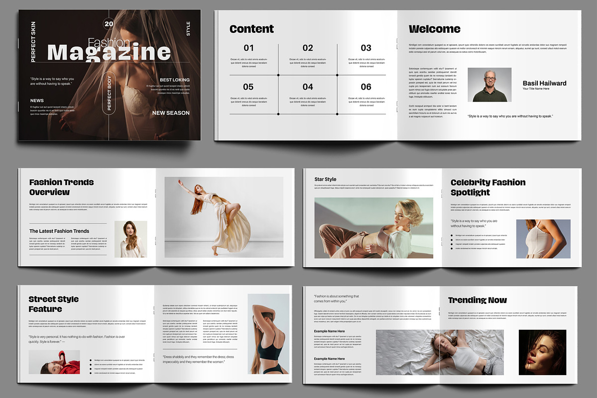 Fashion Magazine Design Layout
