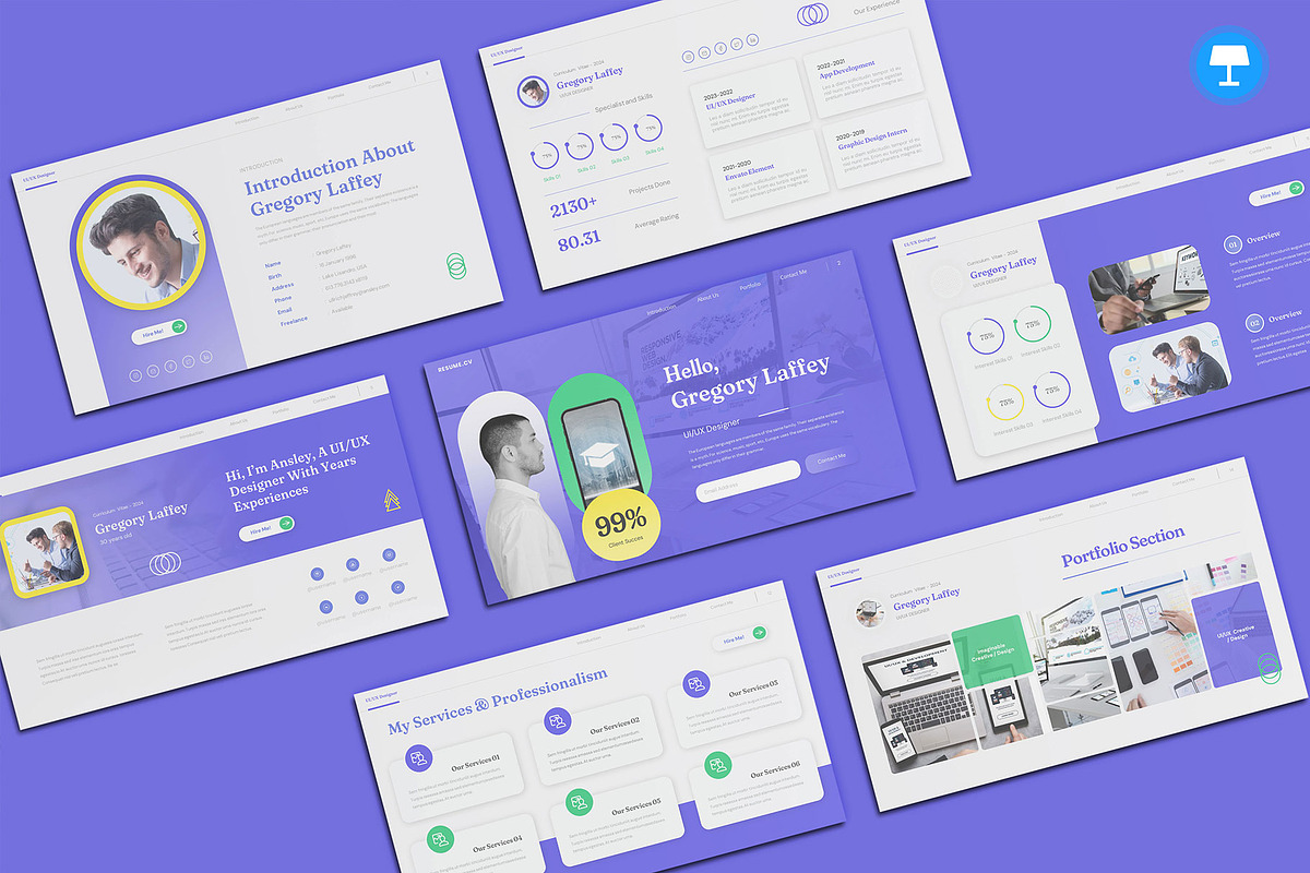 UIUX Designer Keynote, a Presentation Template by Pixslides (Photo 1 of 6)