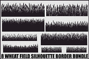 Agriculture Field Silhouette Pack, an Illustration by jahid234 (Thumbnail 1 of 9)
