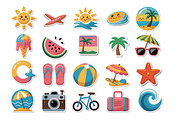 Beach and Travel Sticker, an UI Kit Template by MightyDesign (Thumbnail 1 of 5)