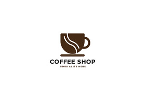 Coffee cup logo design featuring smo, an Illustration by designvectx