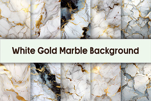 White Gold Marble Background